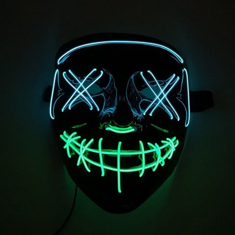 glowing led halloween mask