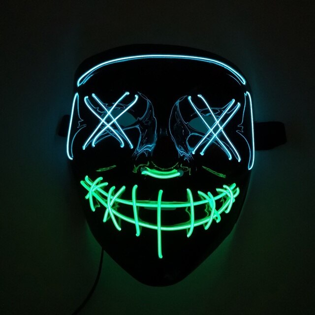 glowing led halloween mask