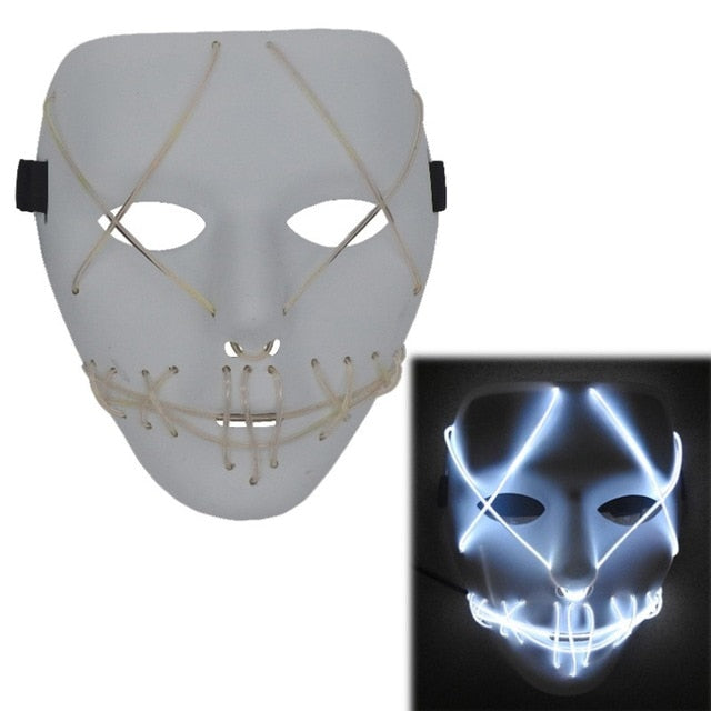 led face changing mask