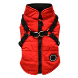 dog winter coat with harness