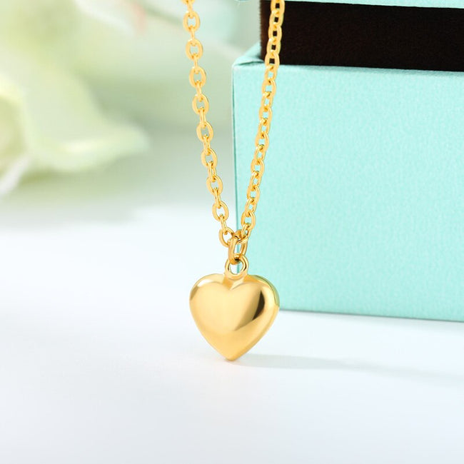 golden heart locket necklace