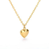heart shaped necklace gold