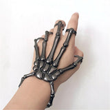black skeleton hand bracelet