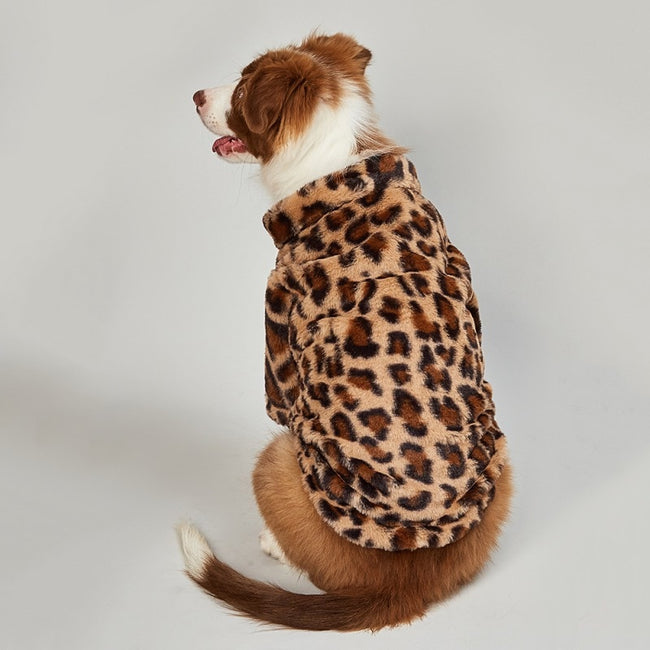 leopard print dog sweater